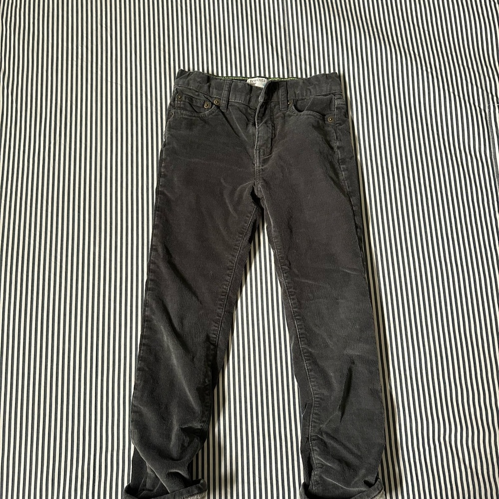 Crewcuts Lined Gray Corduroy Pants Straight Leg